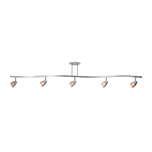 Access Lighting Comet 5 Light Semi-Flush, Brushed Steel