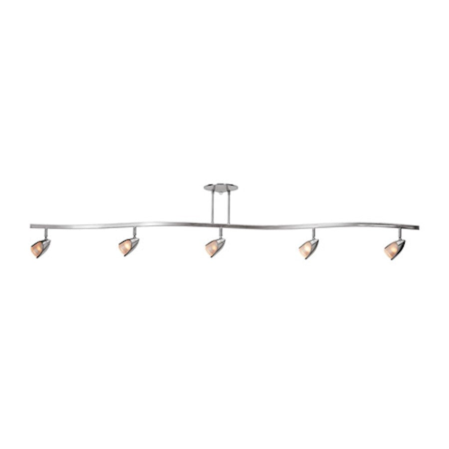 Access Lighting Comet 5 Light Semi-Flush, Brushed Steel