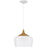 Access Lighting Blend 1 Light Pendant, White with Wood Grain