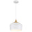 Access Lighting Blend 1 Light Pendant, White with Wood Grain