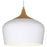 Access Lighting Blend 1 Light Pendant, White with Wood Grain