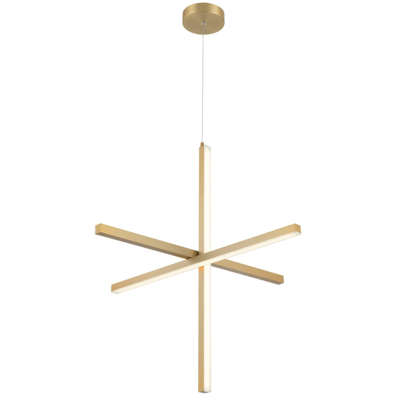 Access Lighting Vega LED Pendant, Brushed Gold/Acrylic Lens