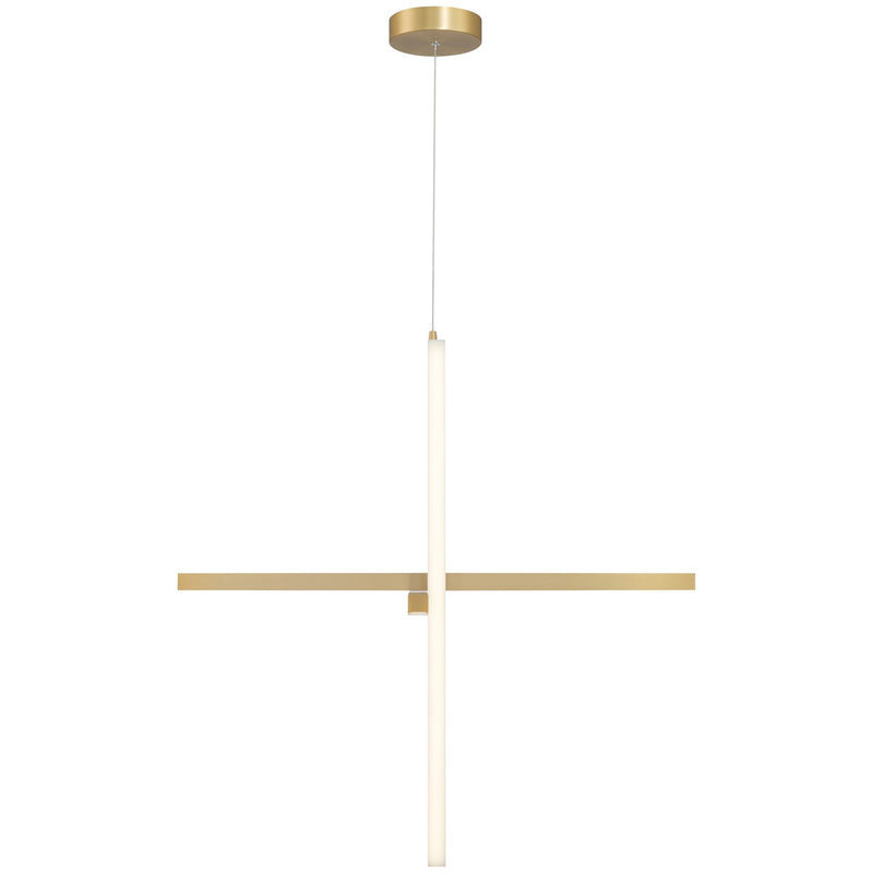 Access Lighting Vega LED Pendant, Brushed Gold/Acrylic Lens
