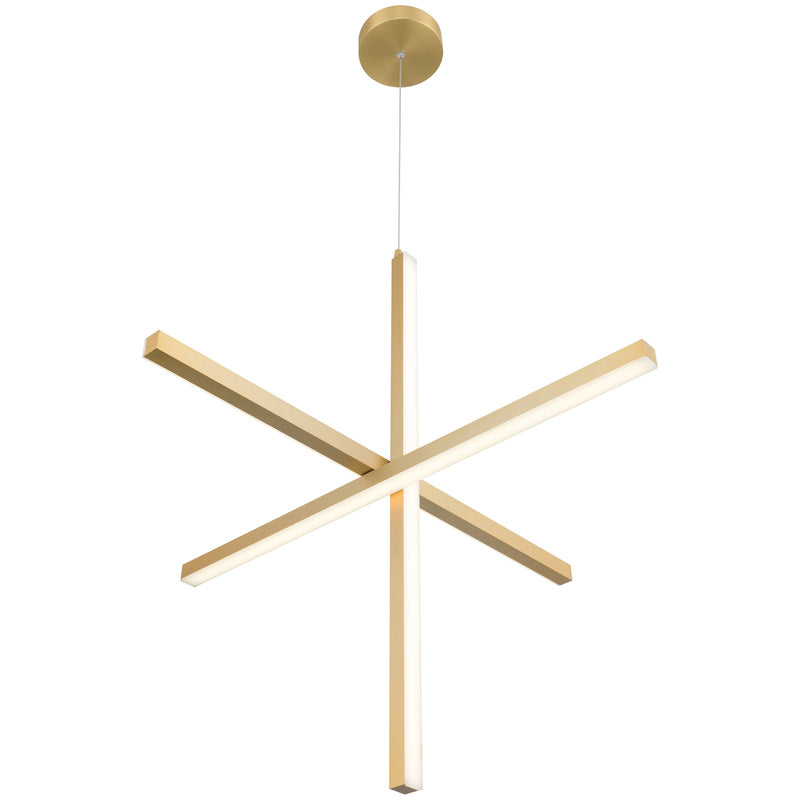 Access Lighting Vega LED Pendant, Brushed Gold/Acrylic Lens