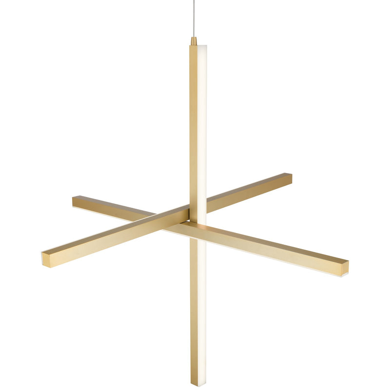 Access Lighting Vega LED Pendant, Brushed Gold/Acrylic Lens