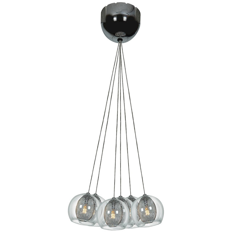 Access Lighting Aeria 7 Light Pendant, Chrome