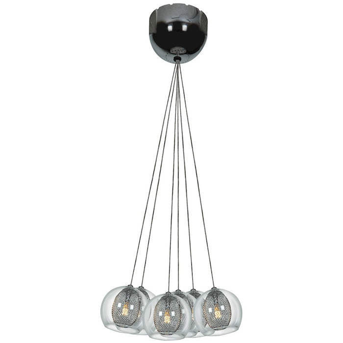 Access Lighting Aeria 7 Light Pendant, Chrome
