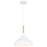 Access Lighting Olivia 1 Light Pendant, White/White - 52086-WH-WGN