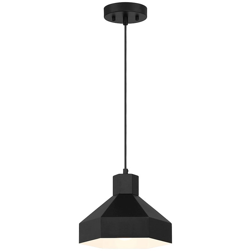 Access Lighting Poly 1 Light Pendant, Matte Black