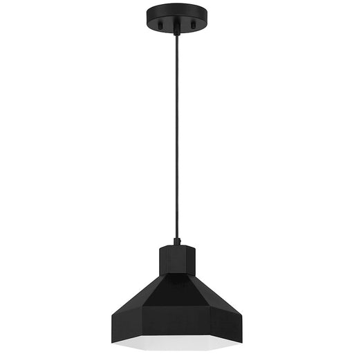 Access Lighting Poly 1 Light Pendant, Matte Black