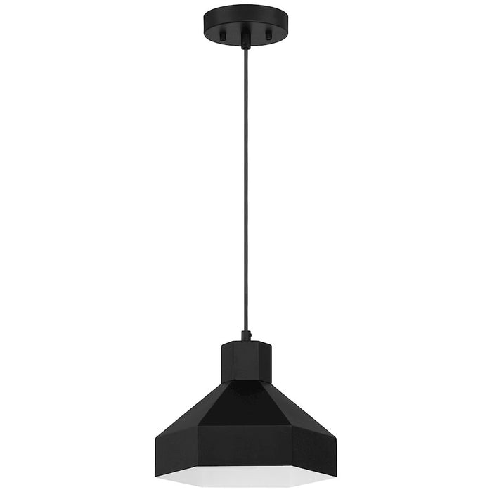 Access Lighting Poly 1 Light Pendant, Matte Black