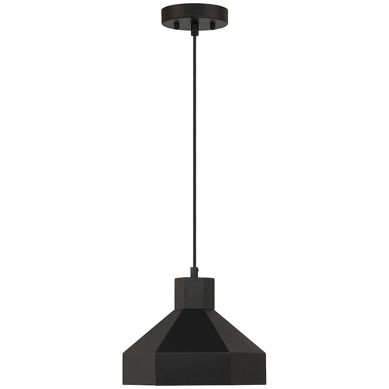 Access Lighting Poly 1 Light Pendant, Matte Black