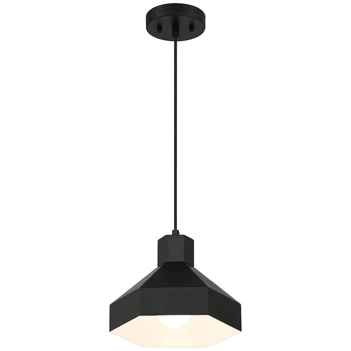 Access Lighting Poly 1 Light Pendant, Matte Black