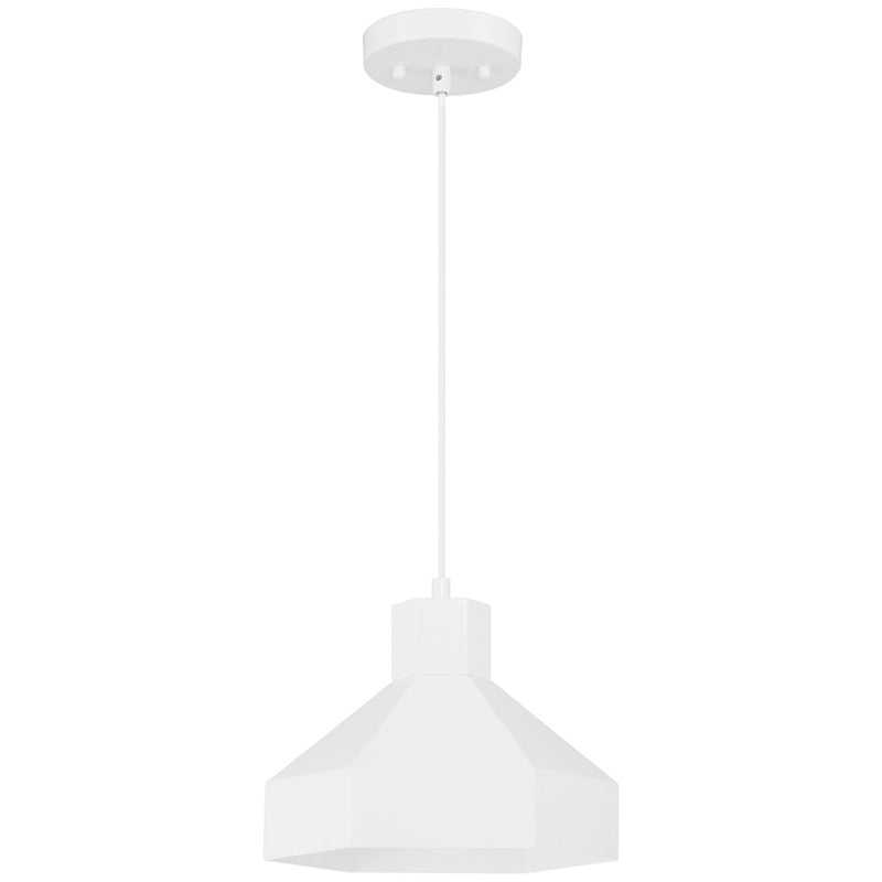 Access Lighting Poly 1 Light Pendant, Matte White