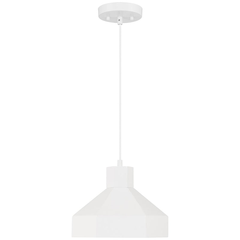 Access Lighting Poly 1 Light Pendant, Matte White