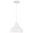 Access Lighting Poly 1 Light Pendant, Matte White