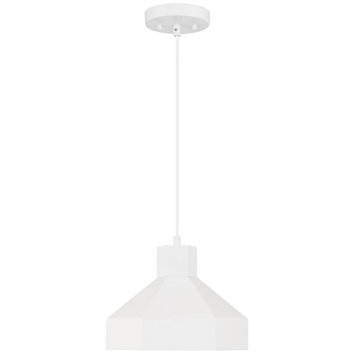 Access Lighting Poly 1 Light Pendant, Matte White