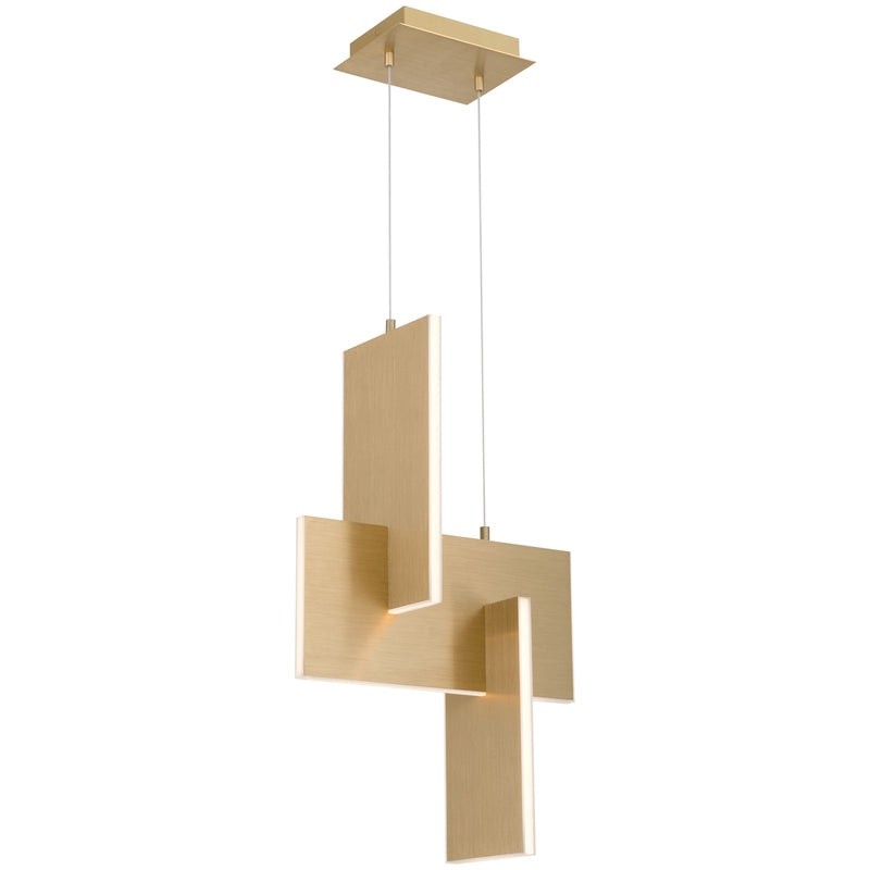 Access Joinery LED Pendant, Brushed Gold/Acrylic Lens
