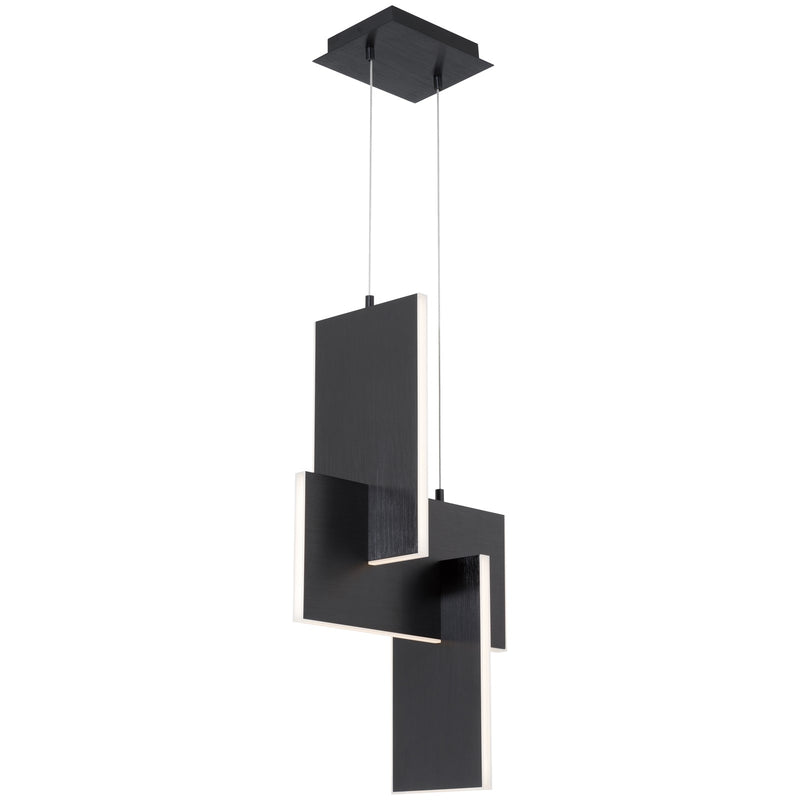 Access Lighting Joinery LED Pendant, Black/Acrylic Lens