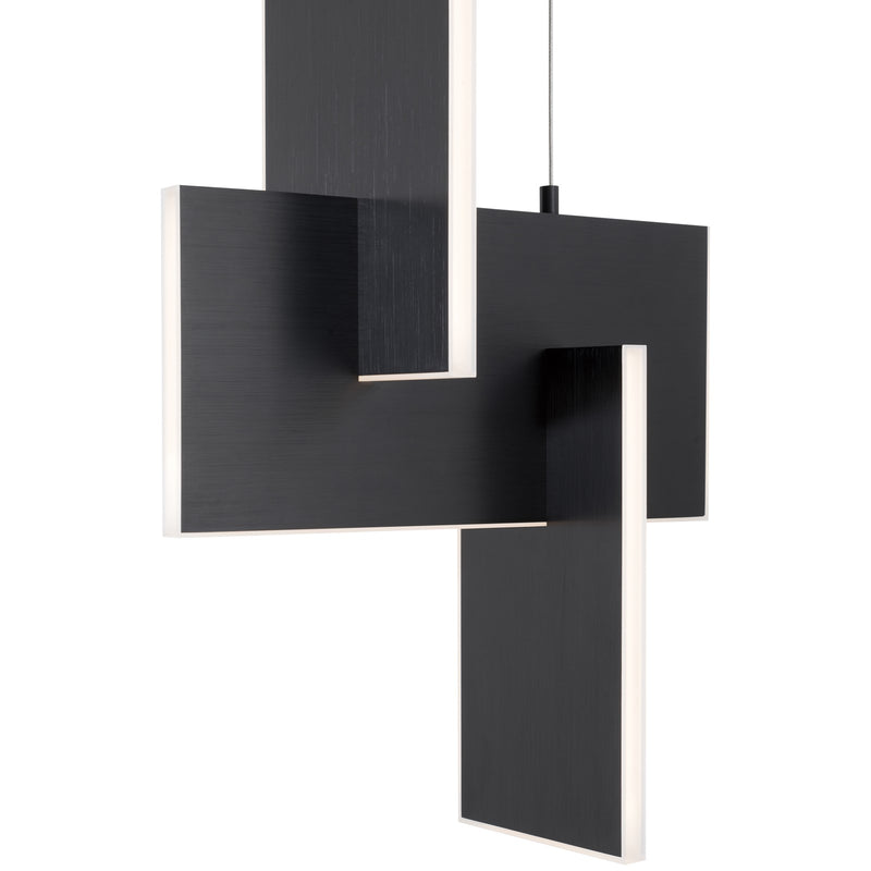 Access Lighting Joinery LED Pendant, Black/Acrylic Lens