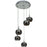Access Lighting Glam 5 Light Pendant, Chrome