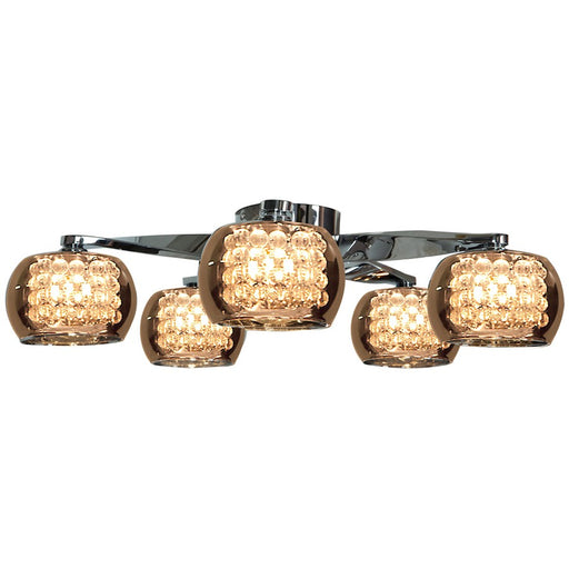 Access Lighting Glam 5 Light Flush Mount, Chrome