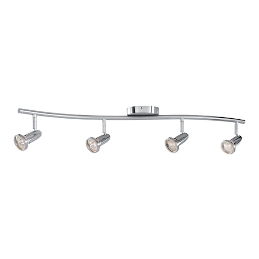 Access Lighting Cobra 4 Light Semi-Flush, Brushed Steel
