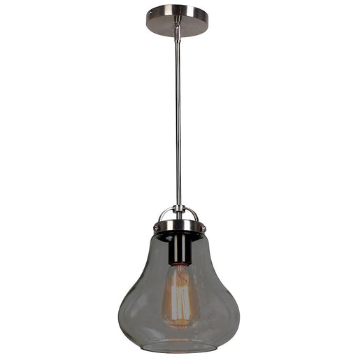 Access Lighting Flux 1 Light Pendant, Antique Nickel/Smoke