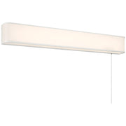 Access Lighting Bell T8 Pull Chain Wall Mount, White/Acrylic Lens