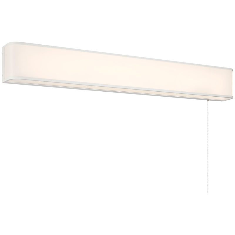 Access Lighting Bell T8 Pull Chain Wall Mount, White/Acrylic Lens