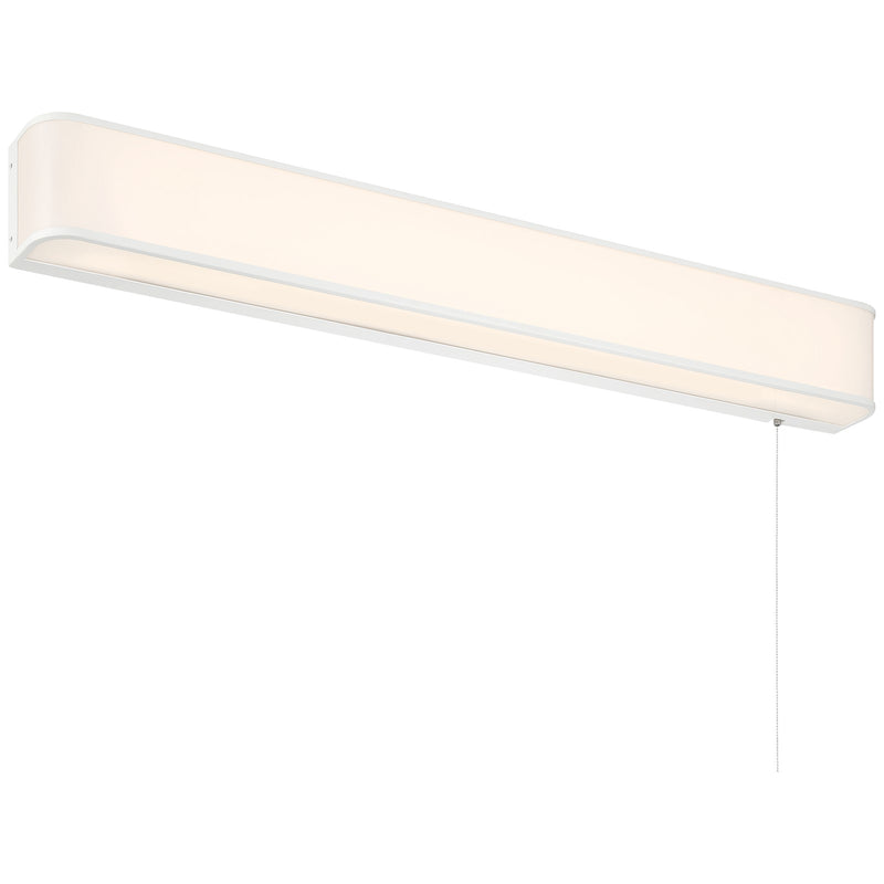 Access Lighting Bell T8 Pull Chain Wall Mount, White/Acrylic Lens