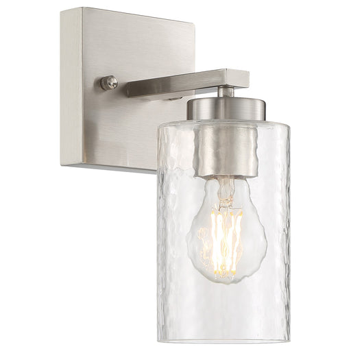 Access Lighting Ellie 1 Light Wall Sconce, Brushed Steel/Clear