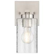 Access Lighting Ellie 1 Light Wall Sconce, Brushed Steel/Clear
