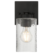 Access Lighting Ellie 1 Light Wall Sconce, Matte Black/Clear