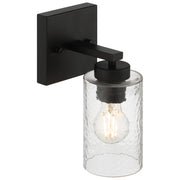 Access Lighting Ellie 1 Light Wall Sconce, Matte Black/Clear
