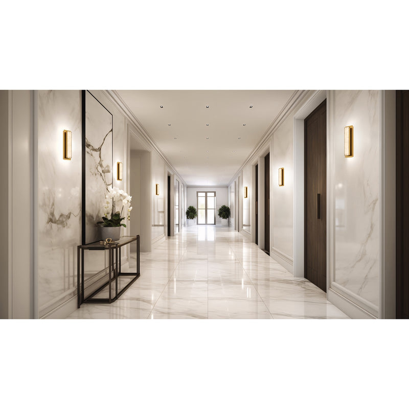 Access Ada 5CCT LED Wall Sconce, Antique Brass/Alabaster