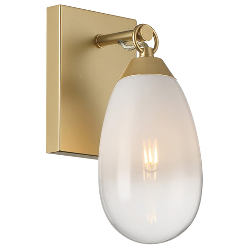 Access Ombre 1Lt Wall Sconce, Antique Brass/Clr Frosted