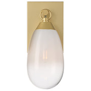 Access Ombre 1Lt Wall Sconce, Antique Brass/Clr Frosted