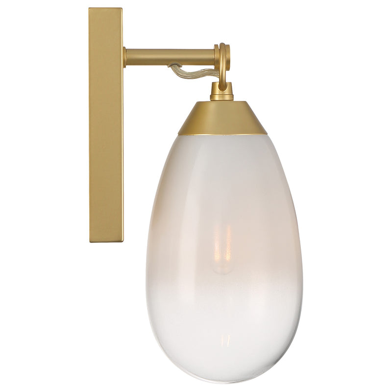 Access Ombre 1Lt Wall Sconce, Antique Brass/Clr Frosted
