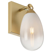 Access Ombre 1Lt Wall Sconce, Antique Brass/Clr Frosted