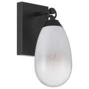 Access Lighting Ombre 1Lt Wall Sconce, Black/Clear Frosted