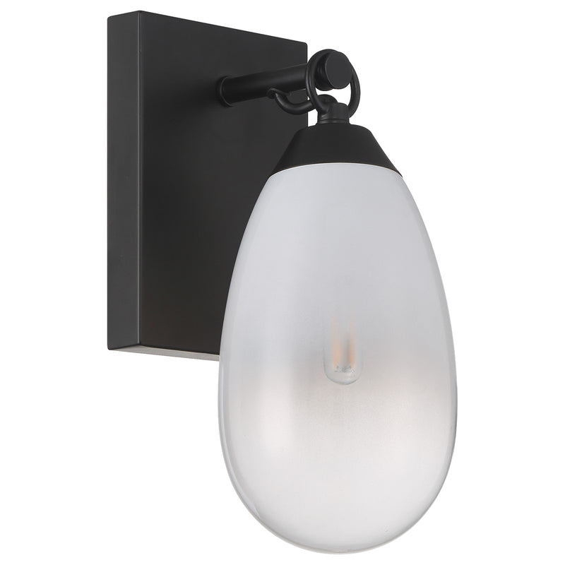 Access Lighting Ombre 1Lt Wall Sconce, Black/Clear Frosted