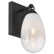 Access Lighting Ombre 1Lt Wall Sconce, Black/Clear Frosted