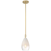 Access Lighting Ombre 1Lt Pendant, Antique Brass/Clear Frosted