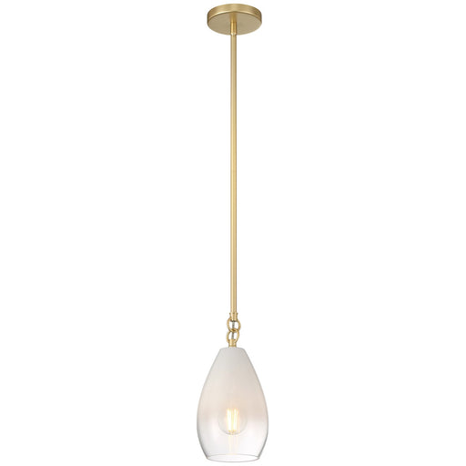 Access Lighting Ombre 1Lt Pendant, Antique Brass/Clear Frosted