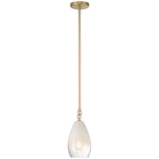 Access Lighting Ombre 1Lt Pendant, Antique Brass/Clear Frosted