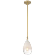 Access Lighting Ombre 1Lt Pendant, Antique Brass/Clear Frosted