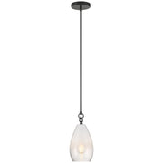 Access Lighting Ombre 1 Light Pendant, Black/Clear Frosted