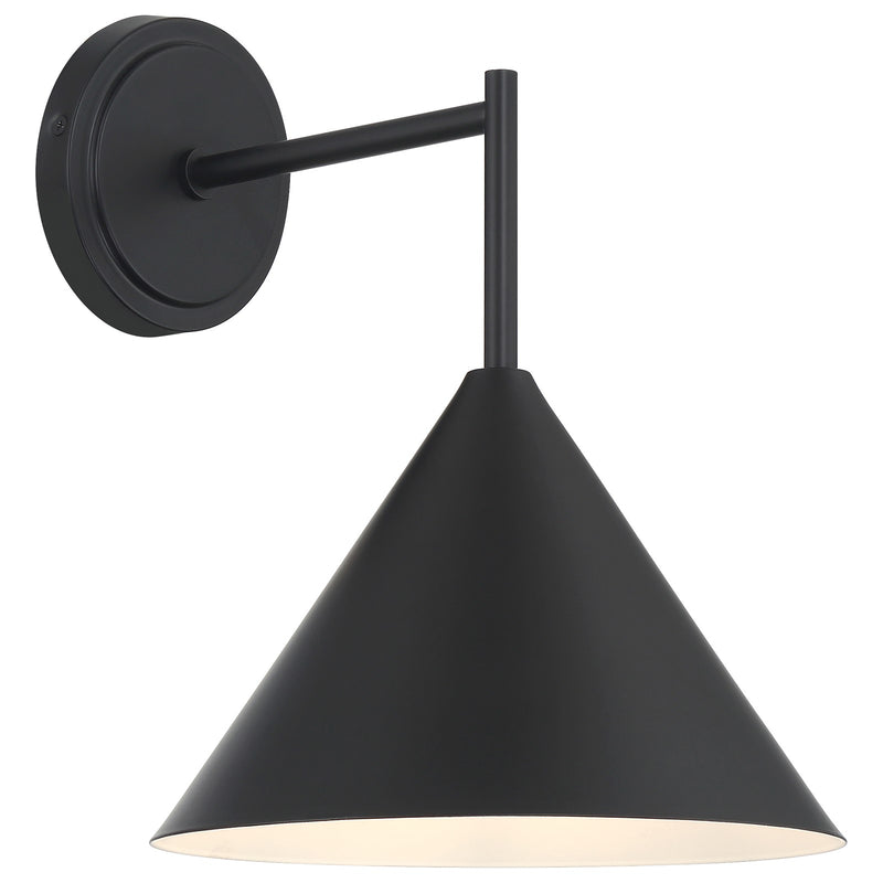 Access Lighting Taper 1 Light Wall Sconce, Matte Black/Matte Black
