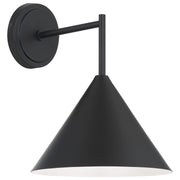 Access Lighting Taper 1 Light Wall Sconce, Matte Black/Matte Black
